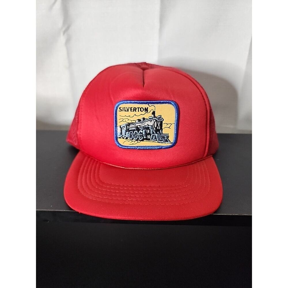 Vintage 70s Durango & Silverton Train Railroad SnapBack Hat Cap Narrow Gauge
